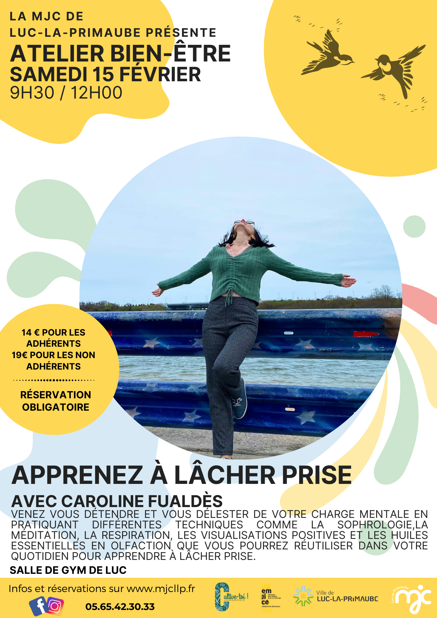 Atelier « Apprenez à lâcher prise », à la MJC La Primaube le samedi 15 février 2025 de 9h30 à 12h !