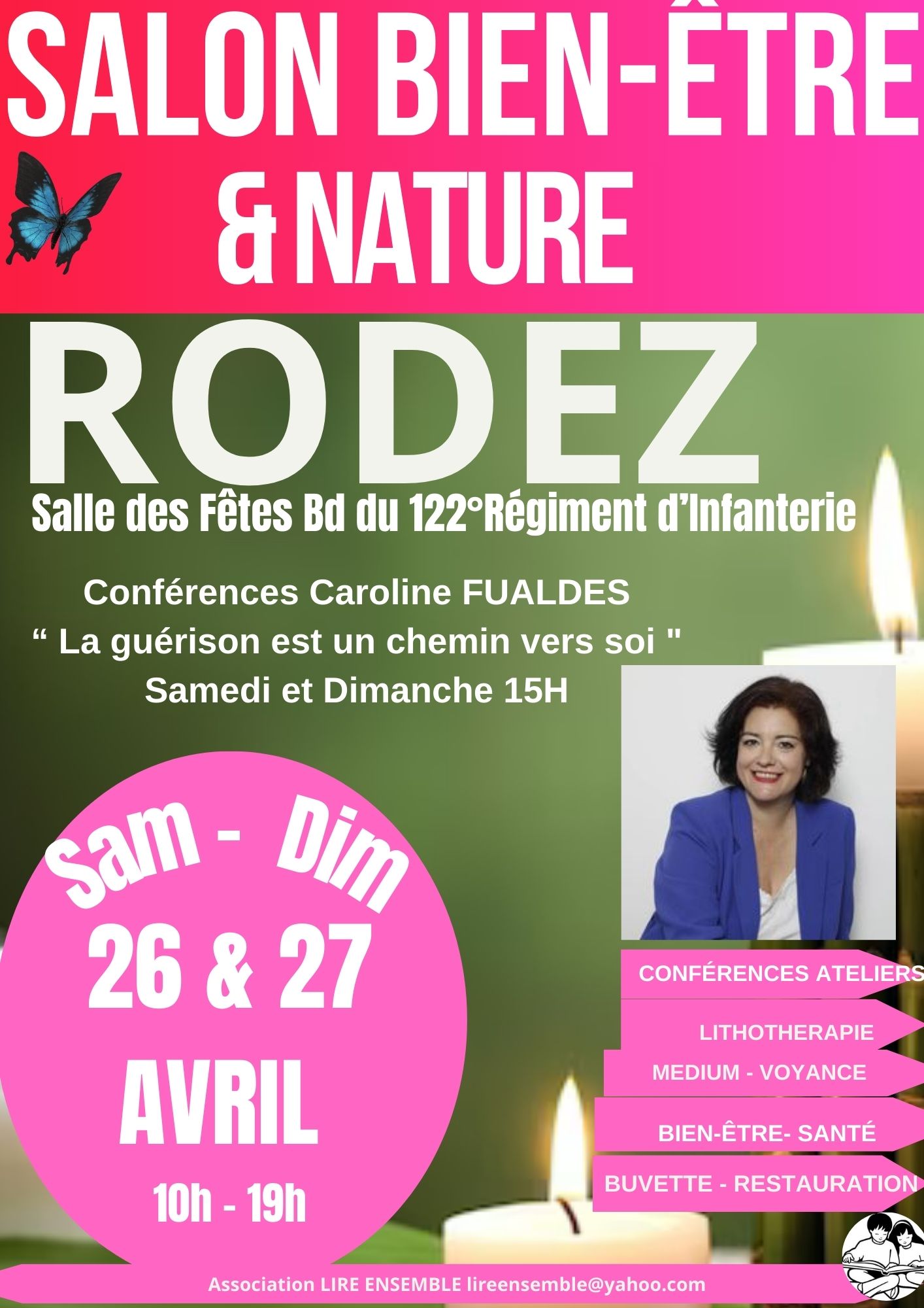 Deux conférences au salon bien-être de Rodez les samedis 26 et dimanche 27 avril 2025 à 15h