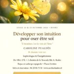 STAGE « Développer son intuition pour oser être soi » les samedi et dimanche 24 & 25 octobre 2026 à Rodez, Aveyron.
