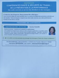 CONFÉRENCE 5 novembre 2026 RÉSERVÉE AUX PROFESSIONNELS – DIRIGEANTS, RH ET MANAGERS – RODEZ AVEYRON